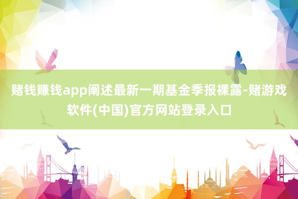 赌钱赚钱app阐述最新一期基金季报裸露-赌游戏软件(中国)官方网站登录入口